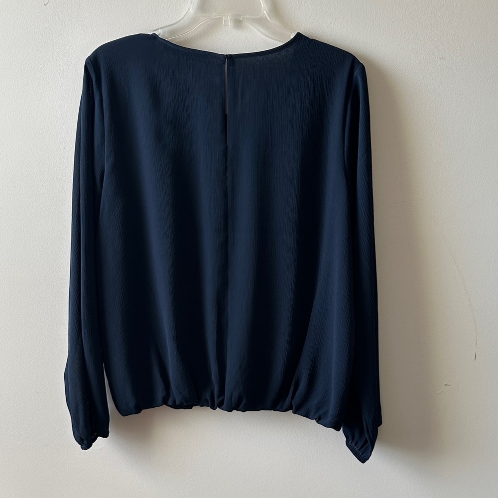Tommy Hilfiger Navy Women's Blouse - Picture 3 of 4